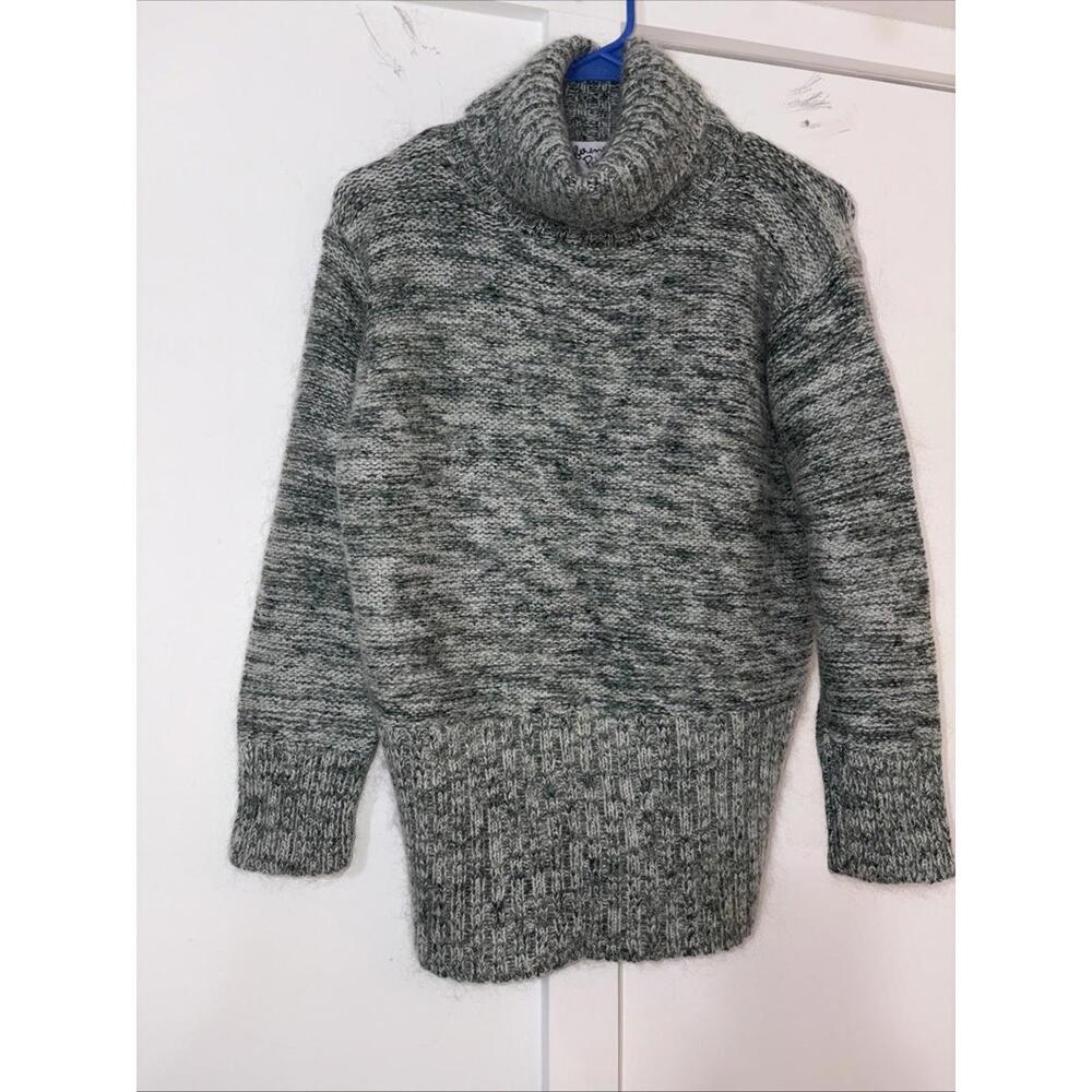 Reference Point Silkmohair‎ Cotton Blend Sweater Greens Grays Small Petite
